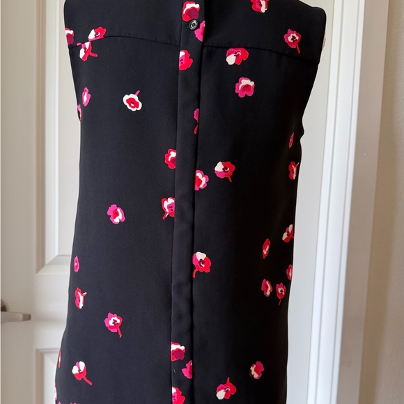 kate spade Black Top with Pink and Red Floral Accents - Picture 2 of 5